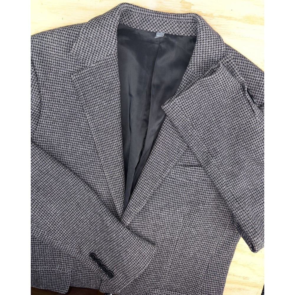 Bonobos Jetsetter Italian Knit Blazer 36R Slim Fit Gray Black Micro Houndstooth